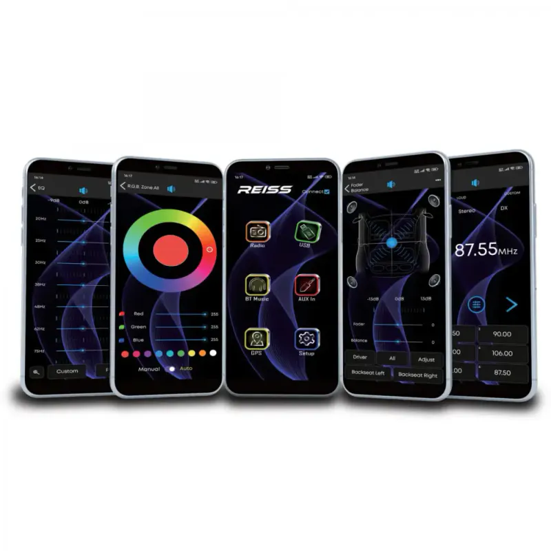 Reiss RS-MX88DSP. IKKE DAB+. 1din m/ Bluetooth og 8-kanal DSP. 4x16wRMS(4x 51wMAX), USB/AUX
