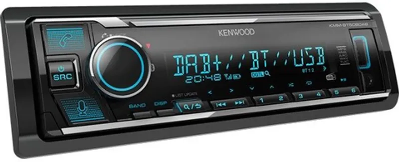 Kenwood KMMBT508DAB. 1-Din Media reciever. DAB+, Bluetooth, 2x linjeutganger(uten CD)