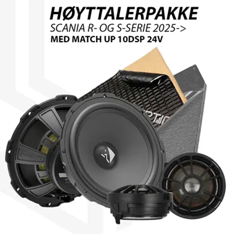 Scania R & S Serie 2025- Helix Compose høyttalerpakke Foran