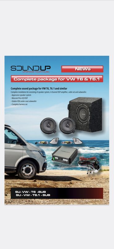 GLADEN VW T6 Premium lydpakke Plug and Play oppgradering