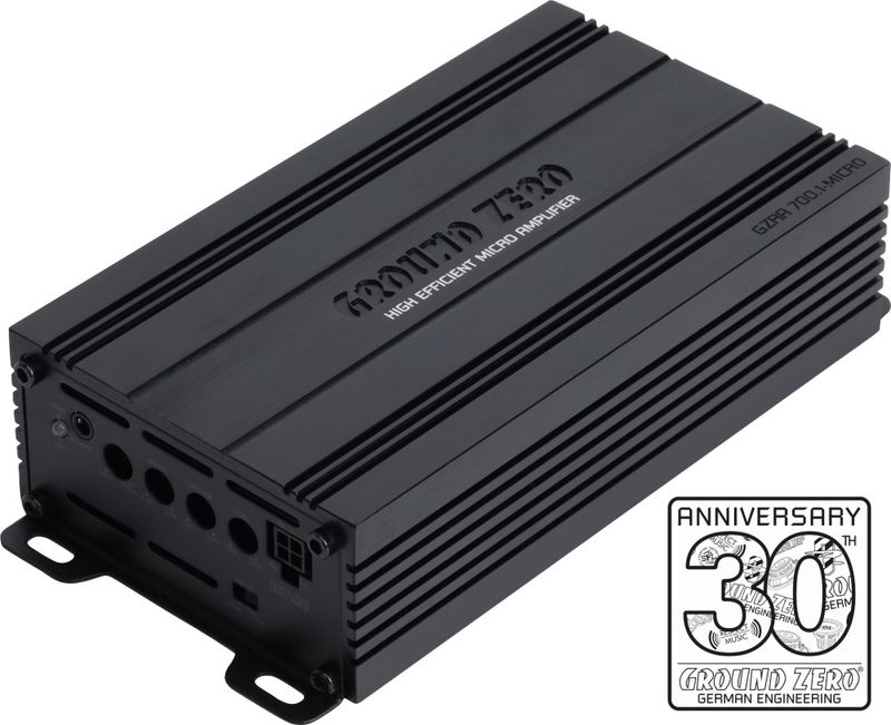Ground Zero GZRA 700.1-MICRO 700W @ 1 Ohm - Radioactive monoblokk med auto on/off
